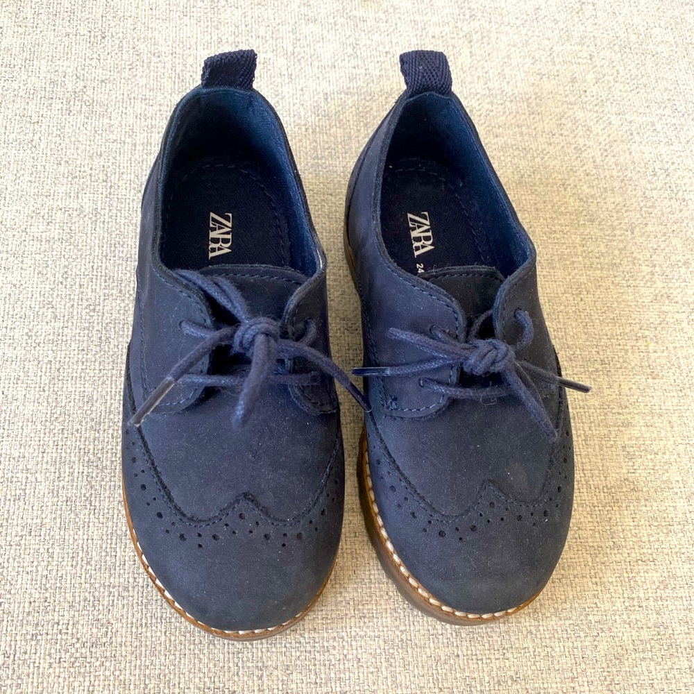 Zara Oxfords shoes toddler (sizes) 7.5 color Navy blue